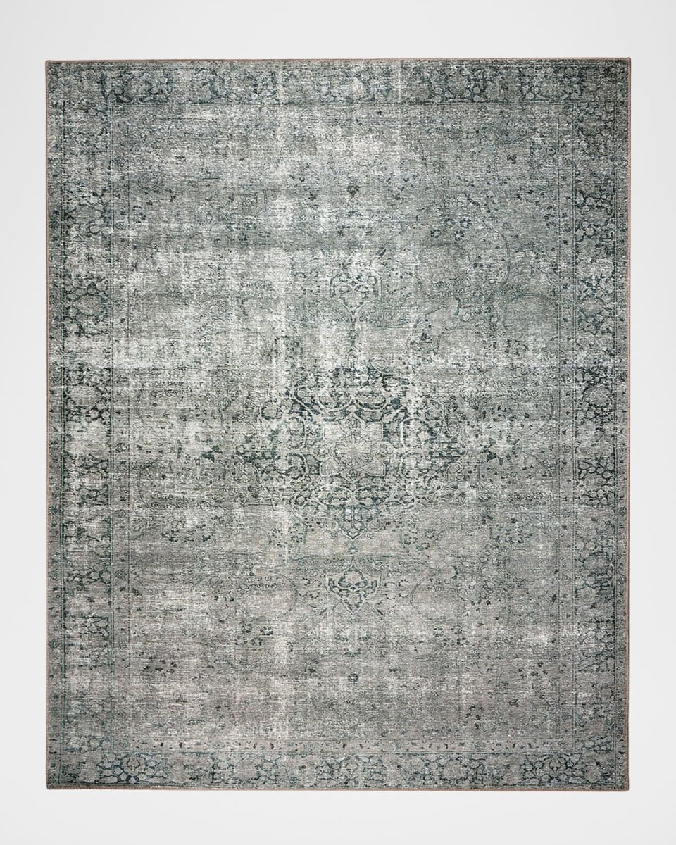 Morelli Blue Power-Loomed Rug, 5' x 8'